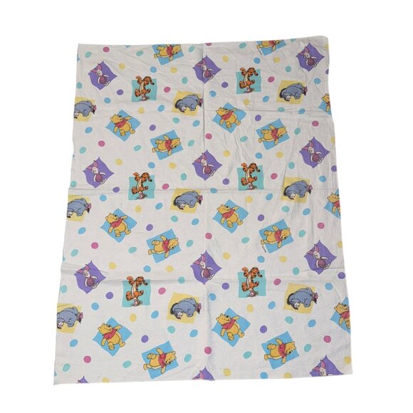 Vintage Disney Winnie the Pooh & Friends Baby Receiving Blanket Tigger Eeyore - Picture 1 of 6